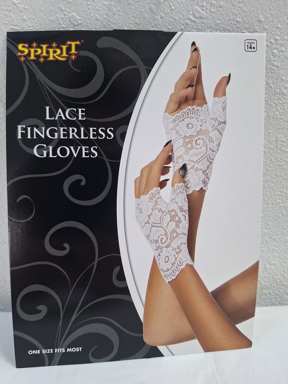 Spirit Lace Fingerless Gloves - White